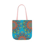 Canvas Tote Bag in Bright Tropical Colors for Summer Fun