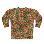 Mandala-Sweatshirt mit Allover-Print – Herbstliches Blumenkaleidoskop