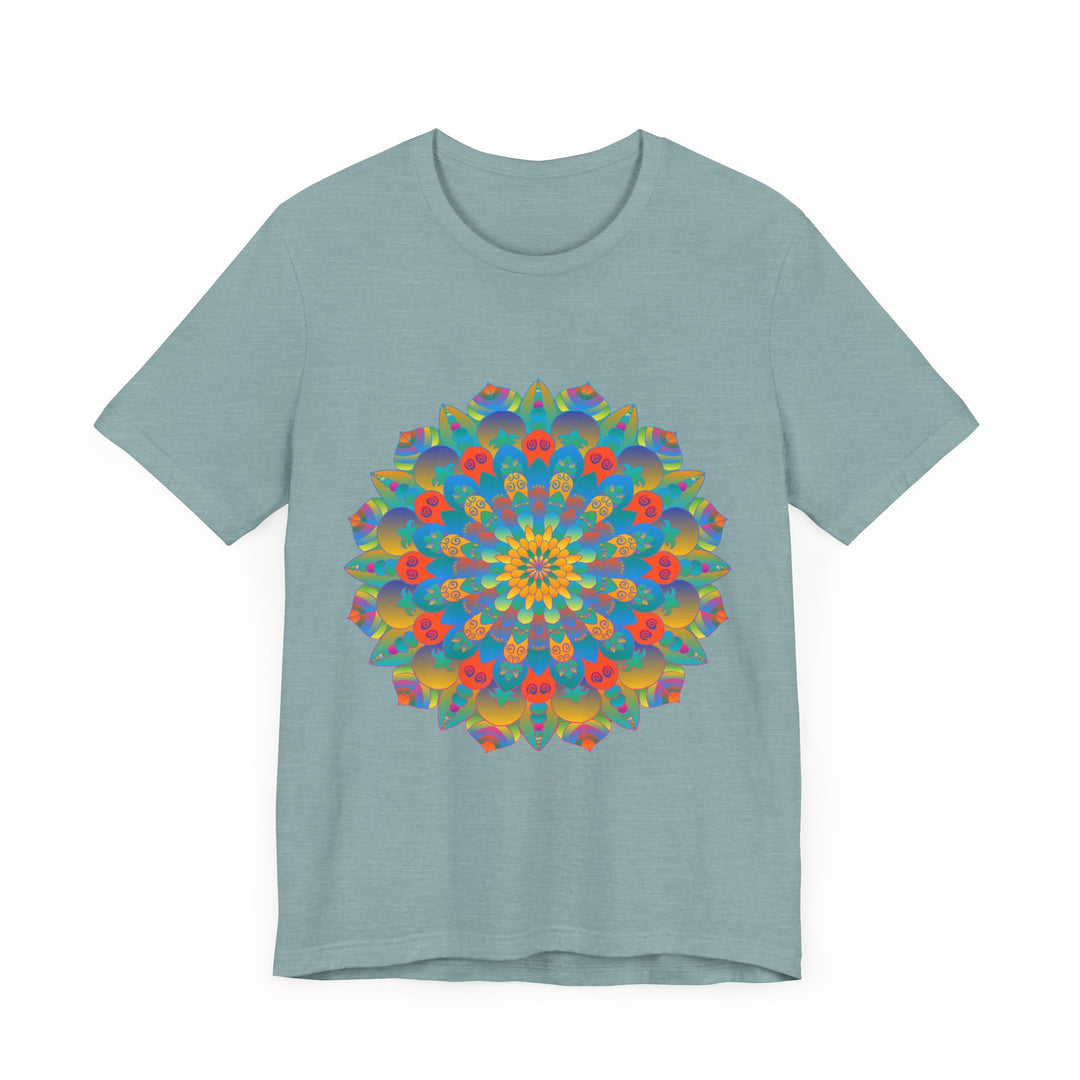 Colorful Vibrant Mandala Tee with intricate and detailed design for a stylish look