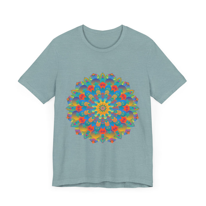 Colorful Vibrant Mandala Tee with intricate and detailed design for a stylish look