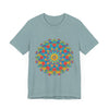 Colorful Vibrant Mandala Tee with intricate and detailed design for a stylish look