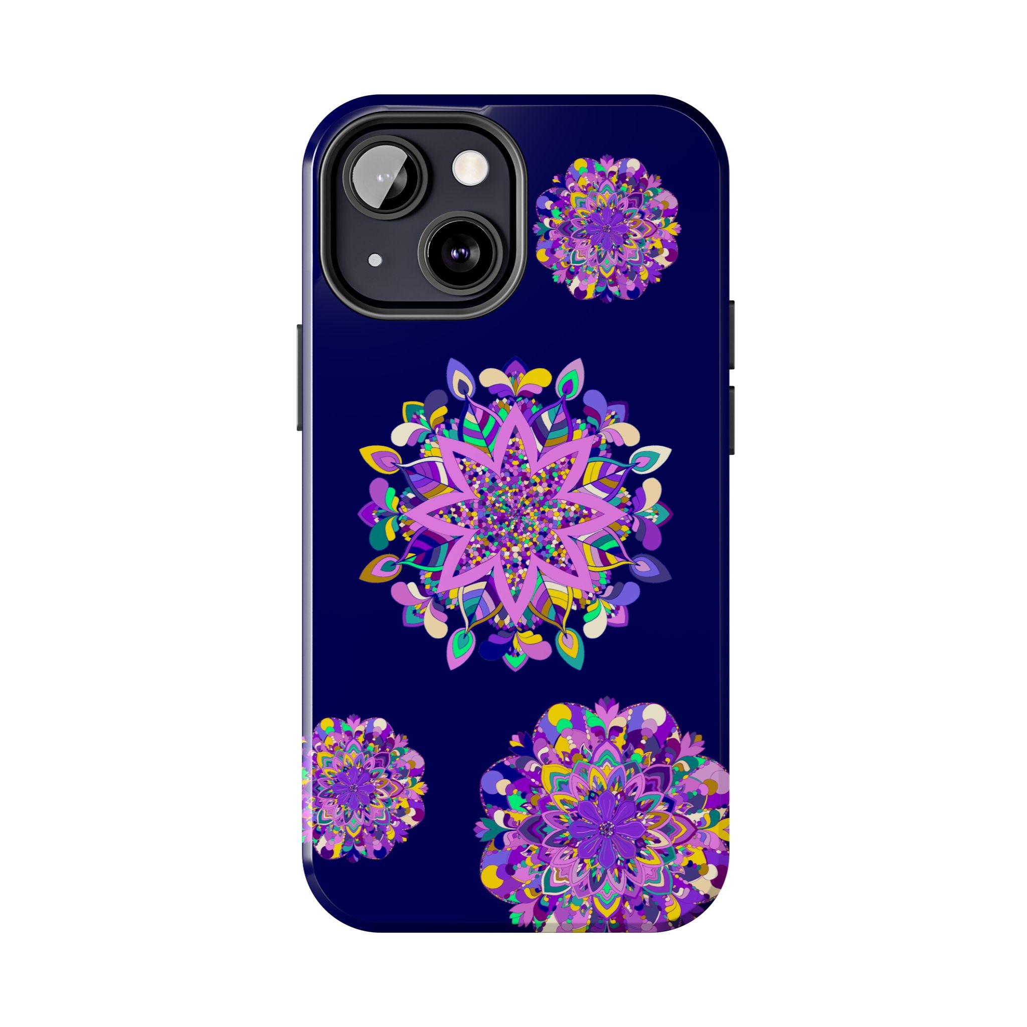 Hand Drawn Mandala Art Purple Shades Phone Case - Durable, shock absorbent, and visually stunning protective cover for your smartphone