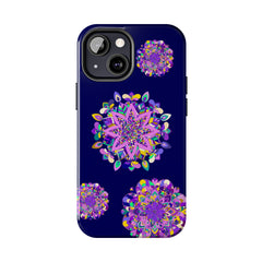 Hand Drawn Mandala Art Purple Shades Phone Case - Durable, shock absorbent, and visually stunning protective cover for your smartphone