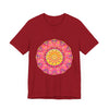 Vibrant Mandala T-Shirt featuring a colorful and symmetrical design, perfect for adding a pop of unique style to your wardrobe