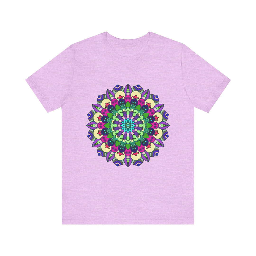 Vibrant Mandala Tee showcasing a colorful and intricate design perfect for adding a pop of color to any outfit