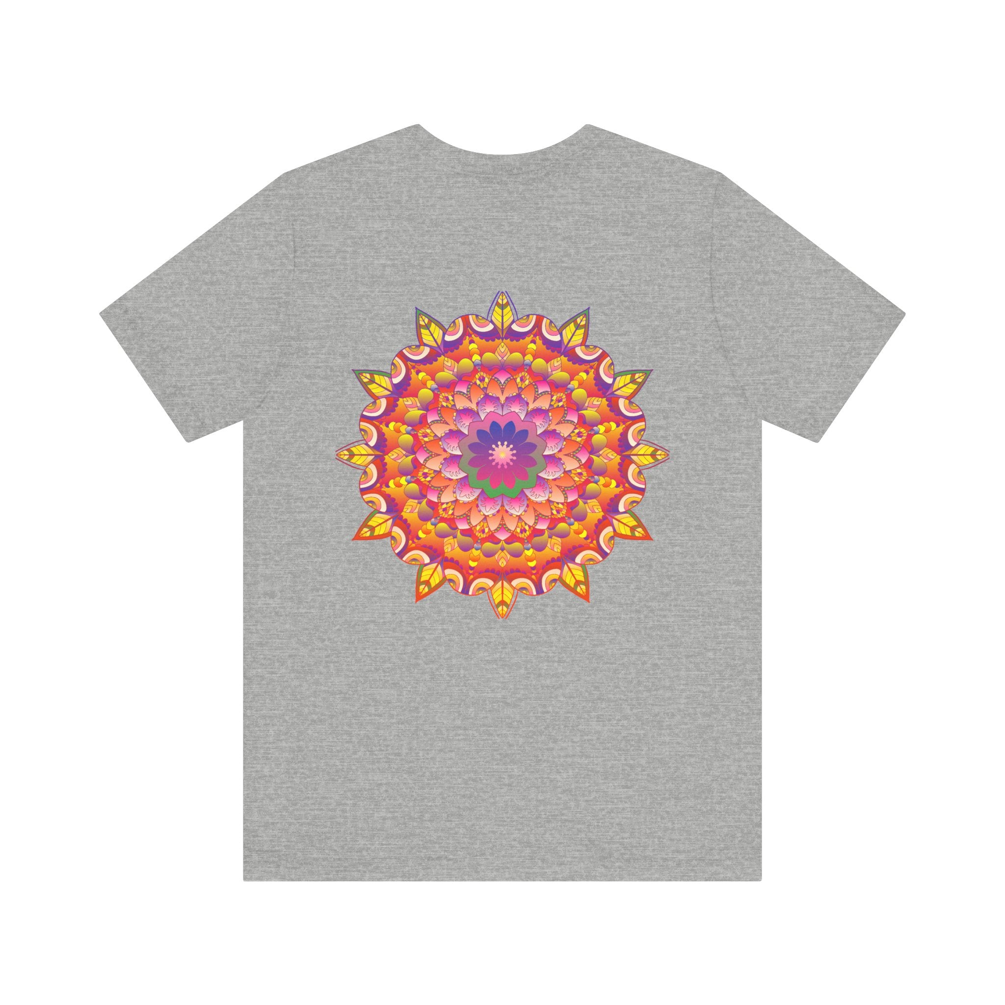 Vibrant Mandala T-Shirt featuring intricate spiritual design for peace and harmony