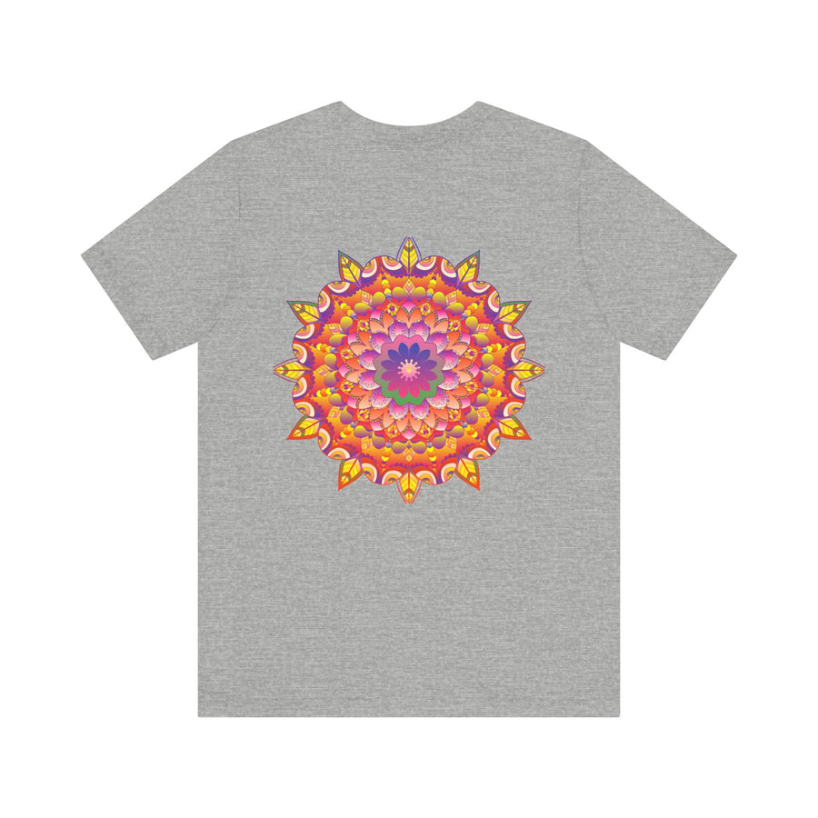 Vibrant Mandala T-Shirt featuring intricate spiritual design for peace and harmony