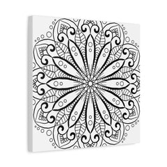 Handmade Mandala Art - Black & White Wall Art - Matte Canvas, Stretched, 125 alt text 20