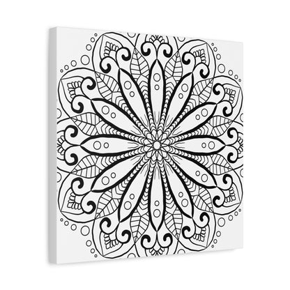 Handmade Mandala Art - Black & White Wall Art - Matte Canvas, Stretched, 125 alt text 20