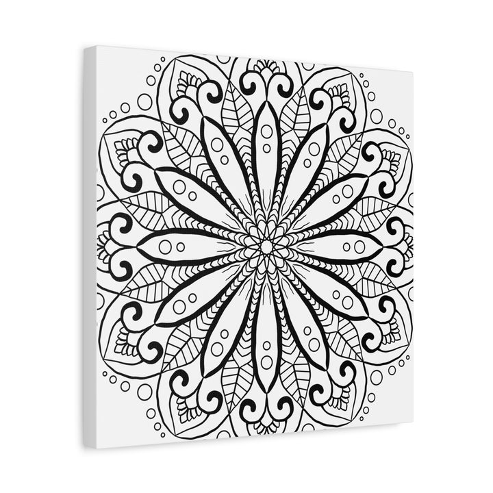 Handmade Mandala Art - Black & White Wall Art - Matte Canvas, Stretched, 125 alt text 20