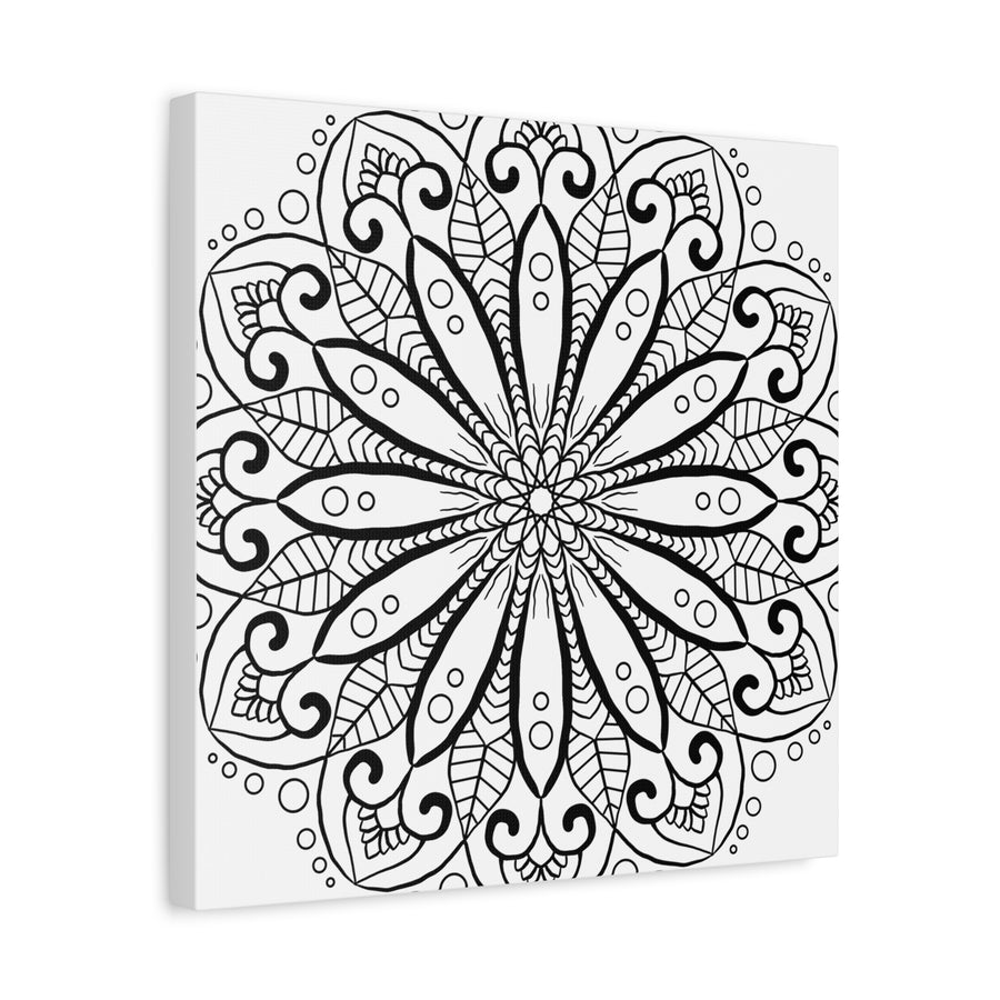 Handmade Mandala Art - Black & White Wall Art - Matte Canvas, Stretched, 125 alt text 20