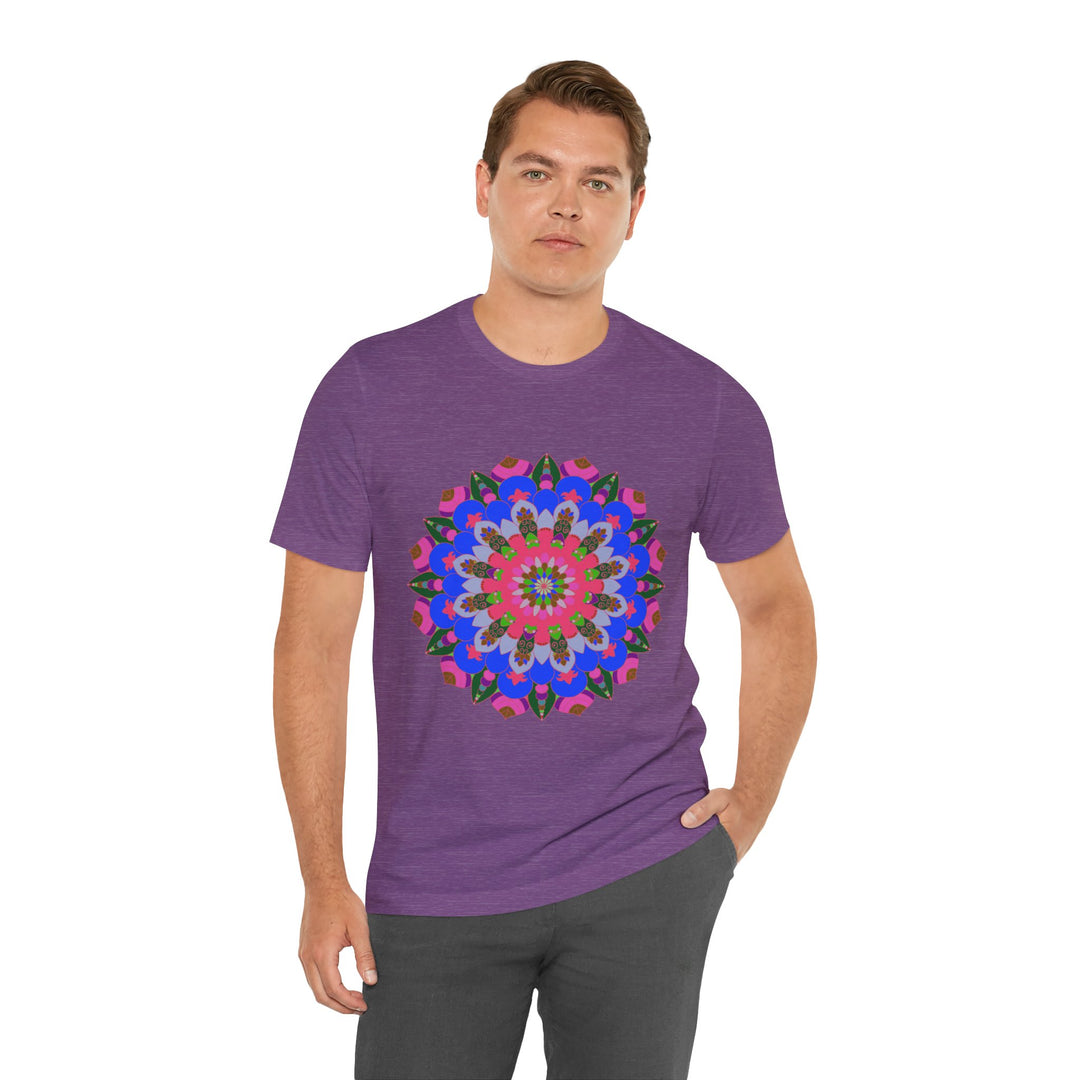 Vibrant and intricate mandala design T-shirt in a variety of colors