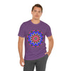 Vibrant and intricate mandala design T-shirt in a variety of colors