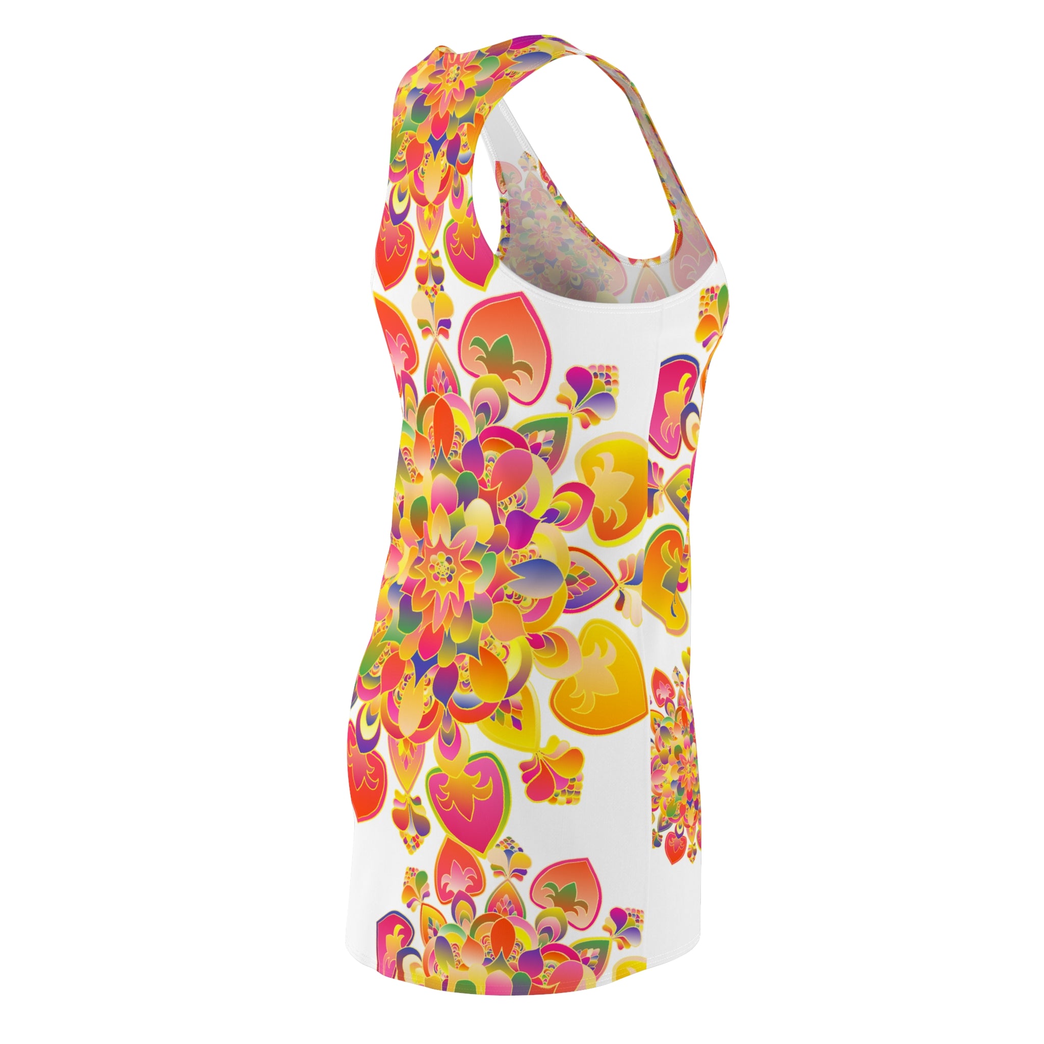 Floral Kaleidoscope Racerback Dress — Colorful Mandala AOP