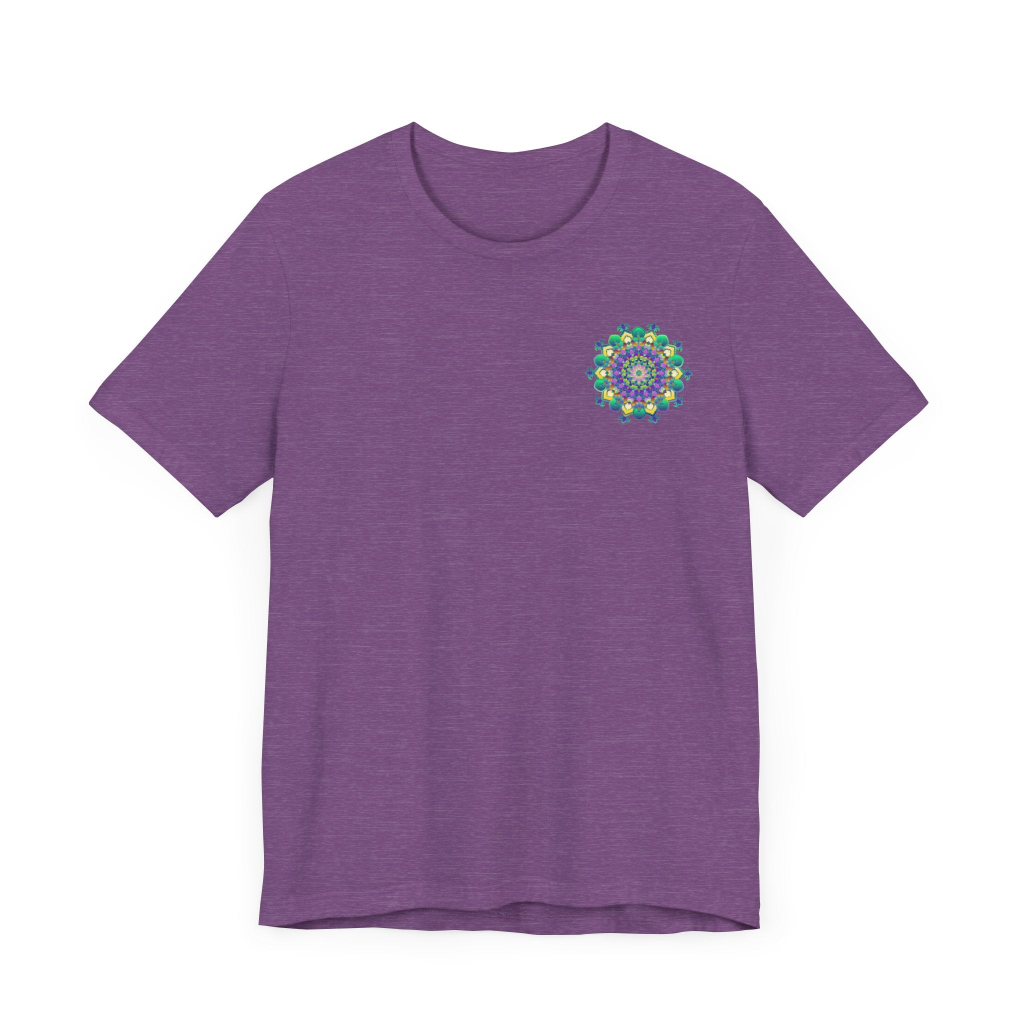 Colorful mandala tee featuring intricate design representing spiritual peace and harmony for a vibrant and uplifting look