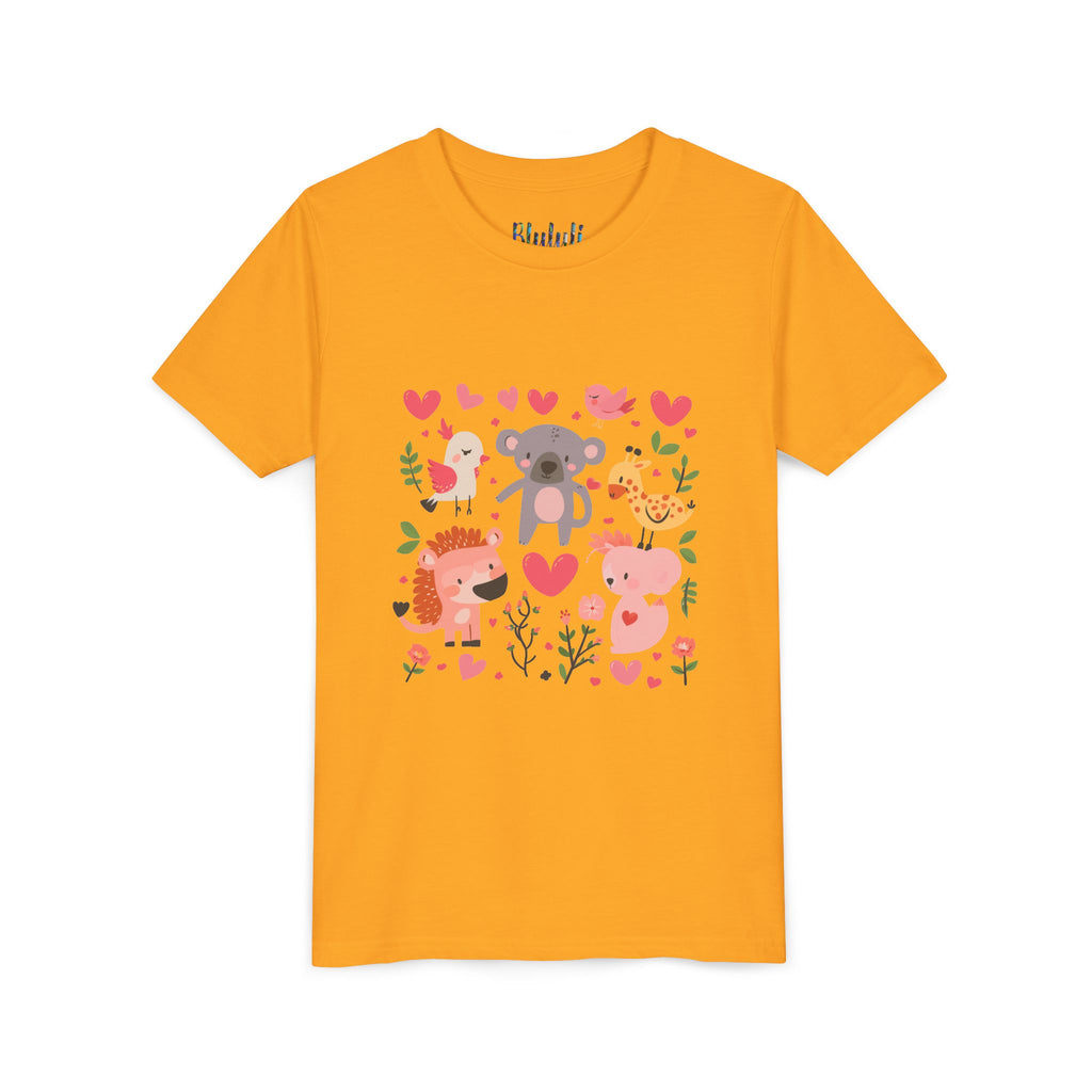 Entzückendes Animal Love Jugend T-Shirt, Süßes Kindershirt, Tier Grafik T-Shirt, Kindergeschenk, Geburtstags- oder Urlaubsoutfit 
