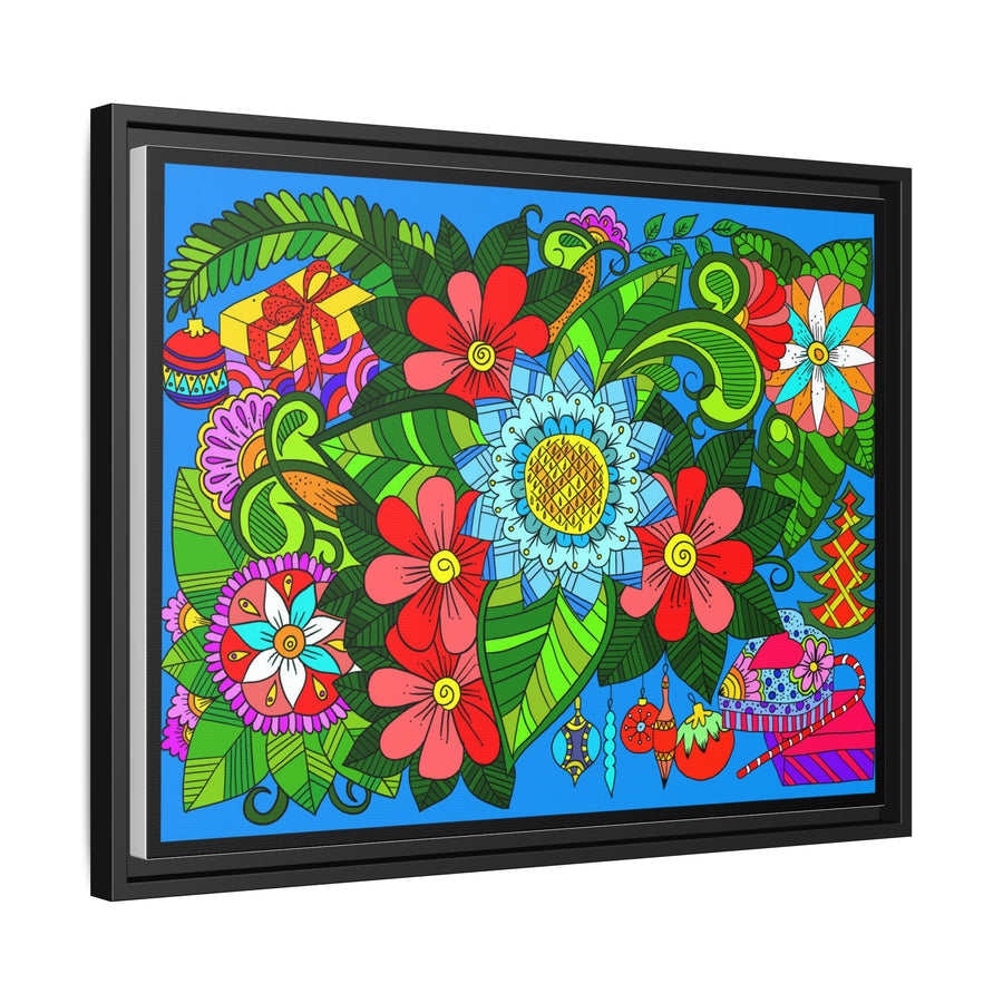 Poster orizzontale con disegno mandala fatto a mano - Flower Doodle
