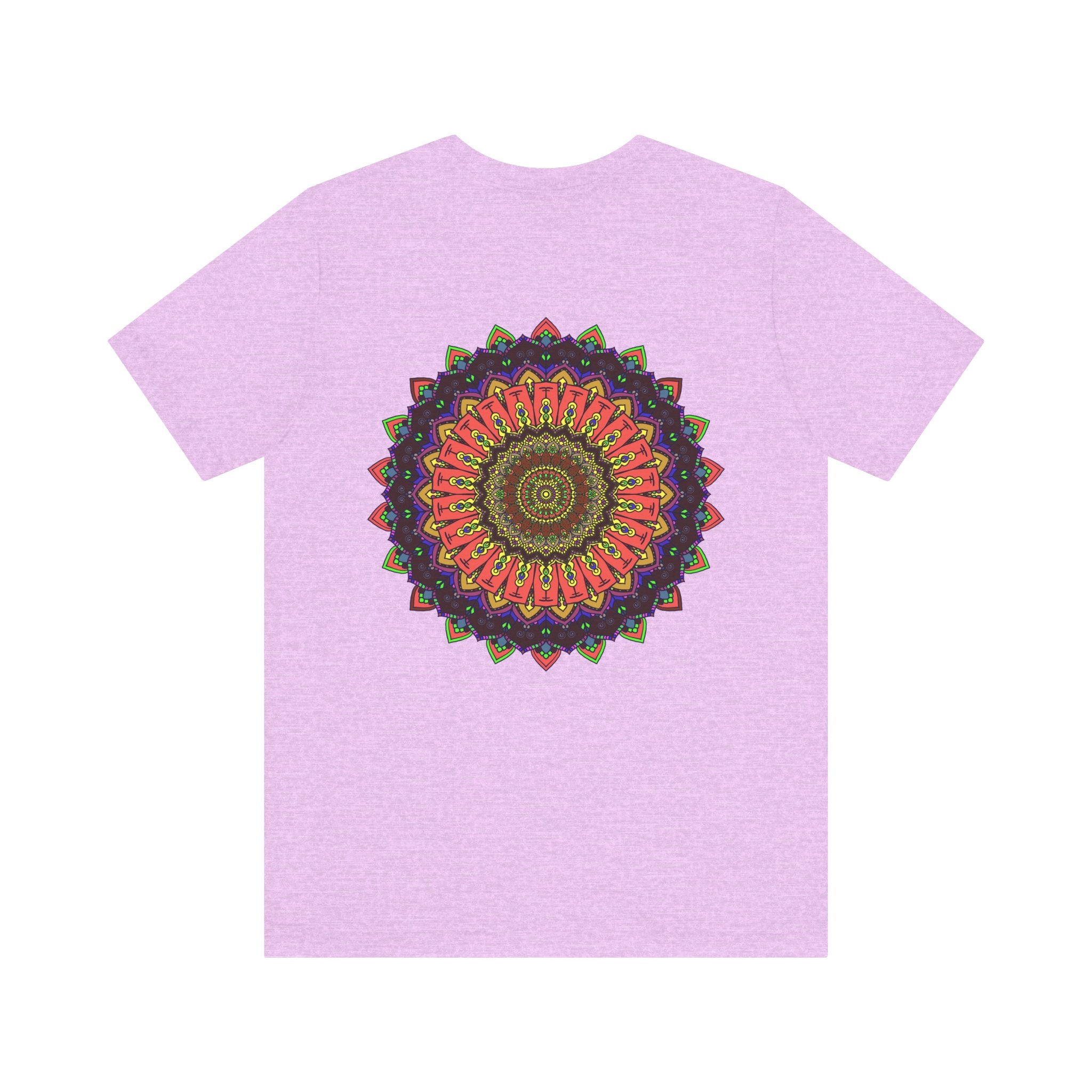 Beautiful mandala tee with vibrant patterns promoting spiritual harmony and peace