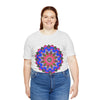 Vibrant and intricate mandala geometric design on a t-shirt in various colors