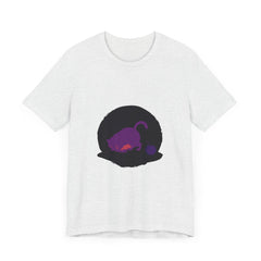 Black Cat Mystery T-Shirt with Ghostly Black Cat and Haunted House