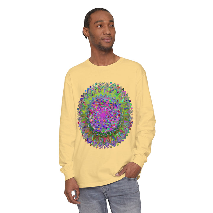 Unisex t-shirt featuring a striking and intricate mandala design