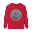 Vibrant unisex long sleeve shirt with intricate mandala pattern