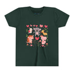 Entzückendes Animal Love Jugend T-Shirt, Süßes Kindershirt, Tier Grafik T-Shirt, Kindergeschenk, Geburtstags- oder Urlaubsoutfit 