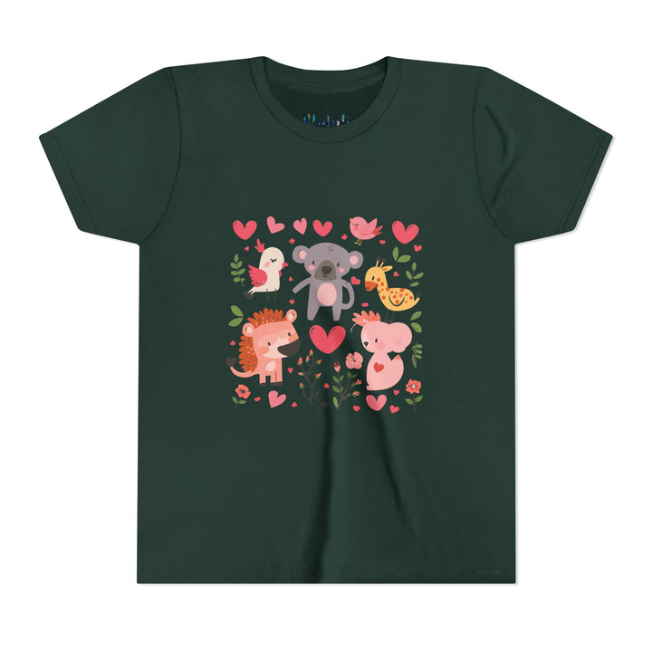 Adorable Animal Love Youth Tee, Cute Kids Shirt, Animal Graphic Tee, Children's Gift, Birthday or Holiday Outfit