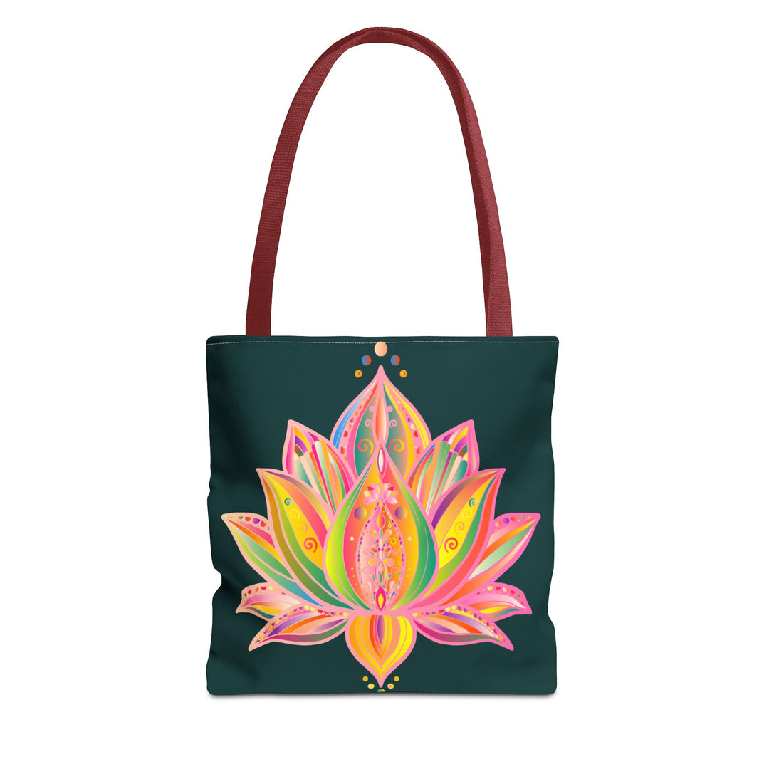 Beautiful handcrafted Mandala Lotus Tote Bag made with durable fabric