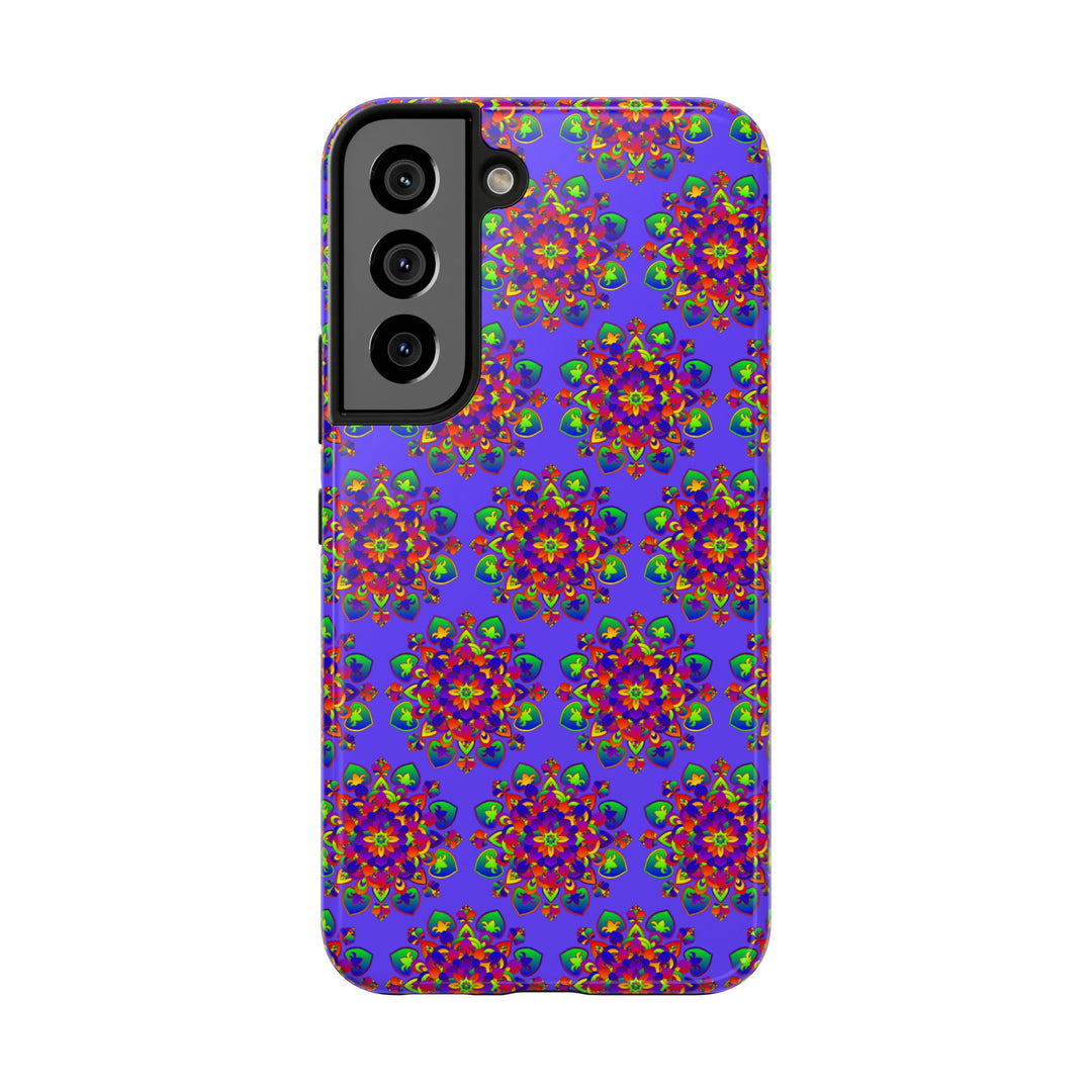 Tiled Hand Drawn Mandala Rainbow Phone Case - Standard alt text 107