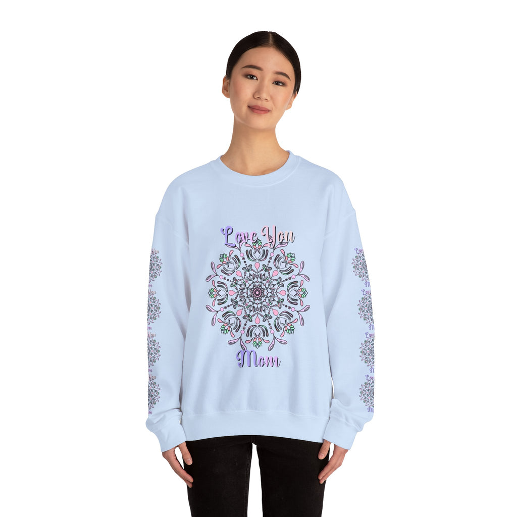 Felpa Mandala "Mamma Potente" in Morbide Tonalità Pastello