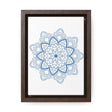 Mandala Handmade Art - Steel Blue Vertical Gallery Canvas Wraps Wall Art with intricate mandala design