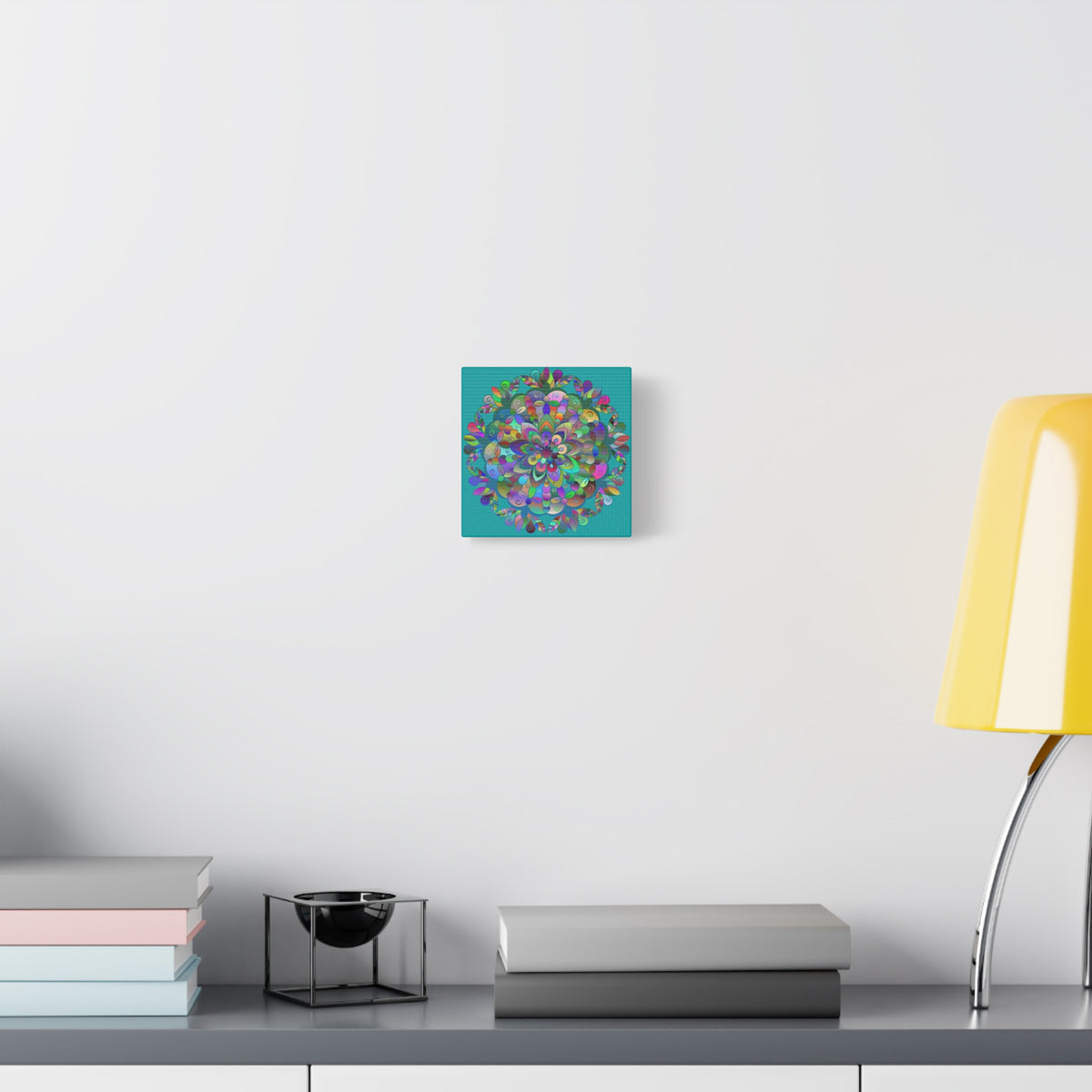 Colorful Floral Mandala Matte Canvas Wall Art — Stretched 1.25"