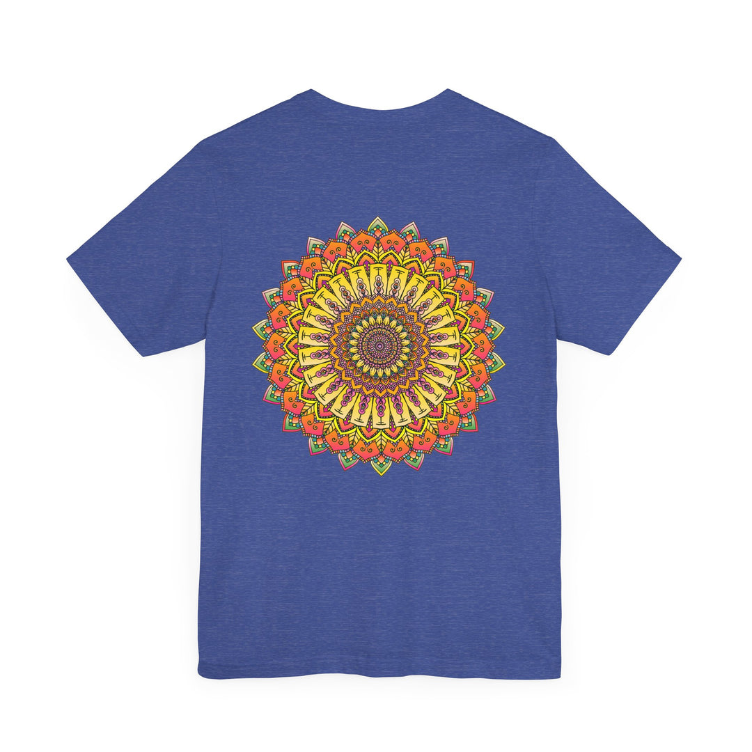 Beautiful and colorful Vibrant Mandala Tee featuring a design that embodies peace and harmony, perfect for expressing your inner zen and positive vibes