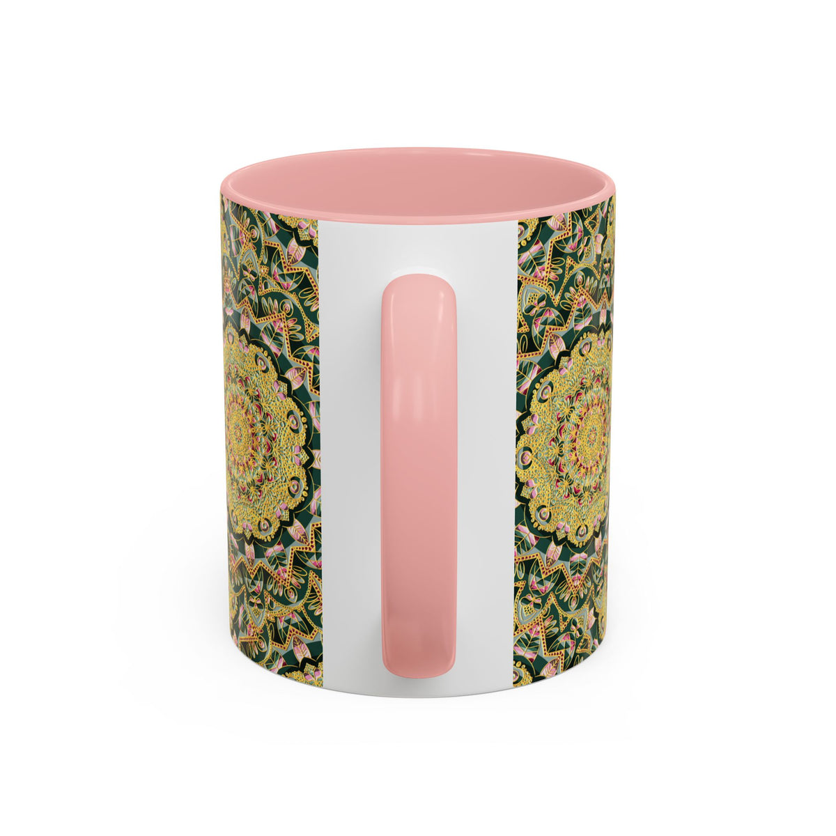 Mandala Floral Coffee Mug – Bohemian Botanical Ceramic Cup