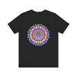 Vibrant mandala tee featuring intricate design for spiritual peace and harmony