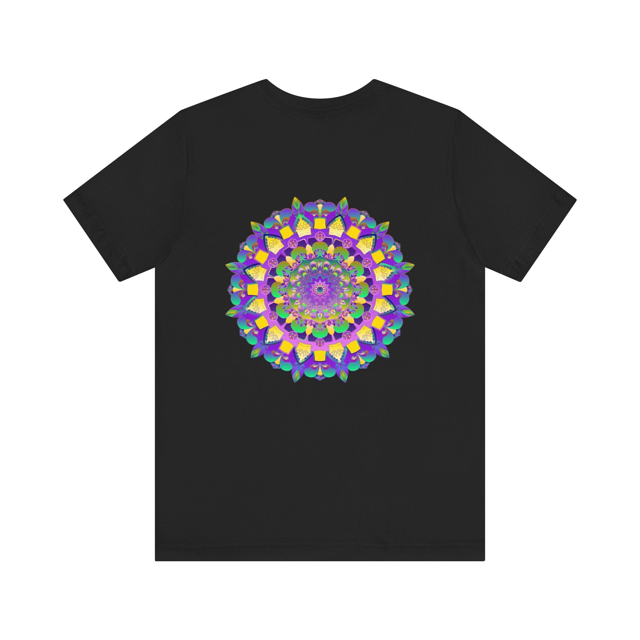 Vibrant mandala tee featuring intricate design for spiritual peace and harmony