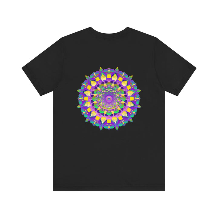 Vibrant mandala tee featuring intricate design for spiritual peace and harmony