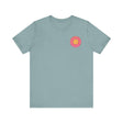 Beautiful pink and yellow mandala design t-shirt promoting peace and harmony