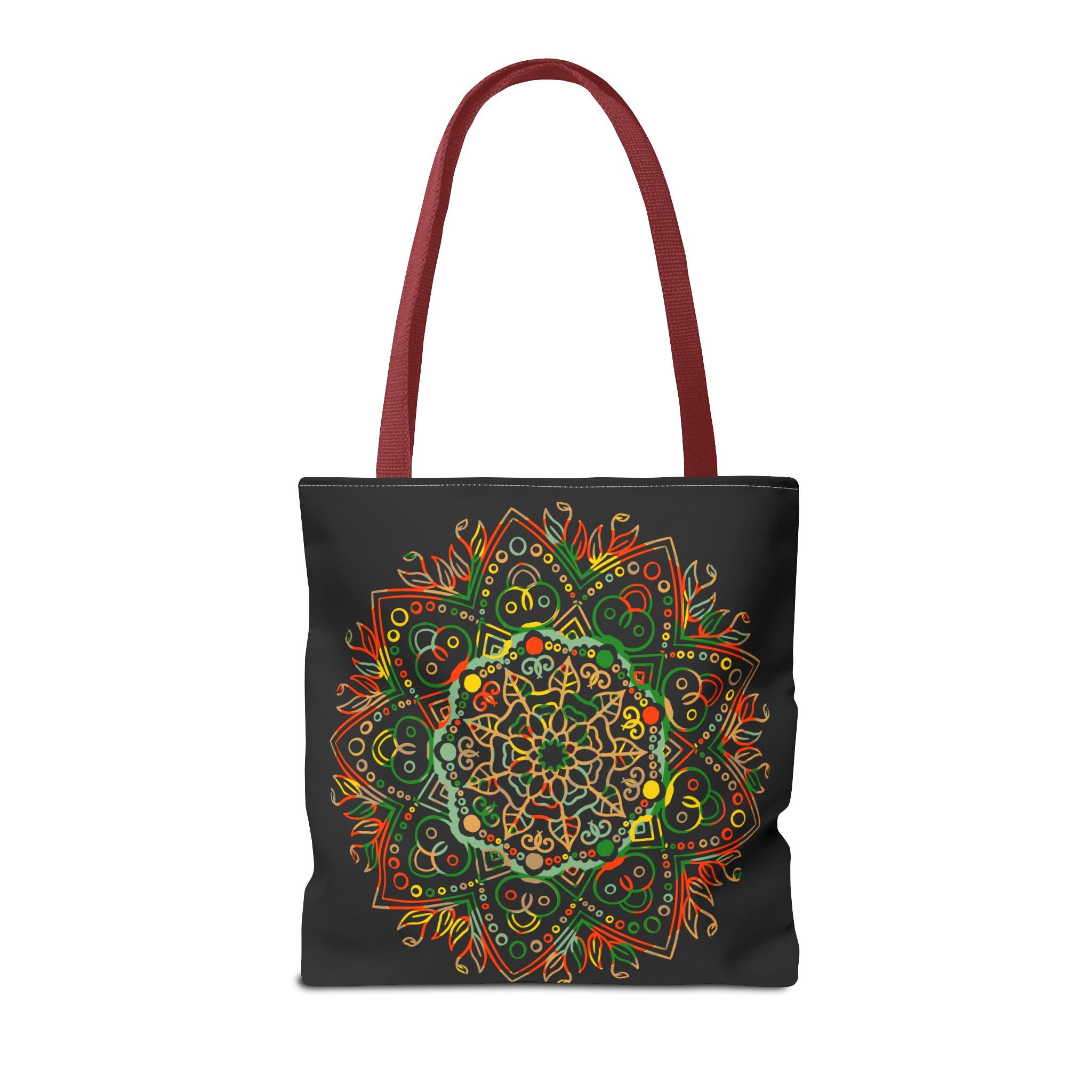 Colorful Mandala Art Hand-Drawn Tote Bag with All-Over Print Design