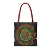 Colorful Mandala Art Hand-Drawn Tote Bag with All-Over Print Design