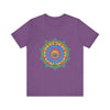 Colorful mandala t-shirt with an intricate and vibrant design, perfect for adding a pop of color to your wardrobe