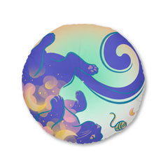 Dreamy Double-Exposure Cat Floor Pillow