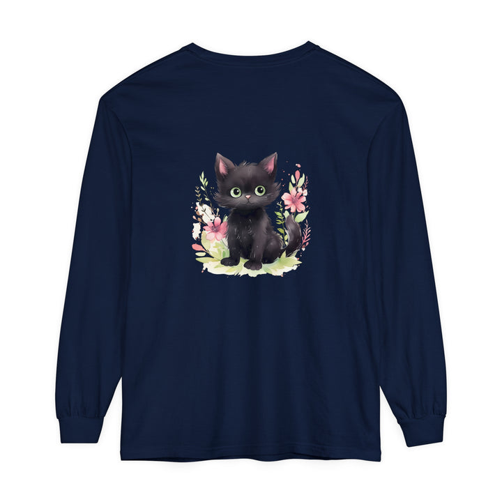 Fashionable and playful t-shirt with a colorful watercolor kitten print