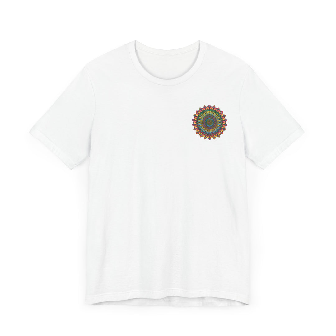 Beautiful and colorful Vibrant Mandala Tee promoting spiritual peace and harmony