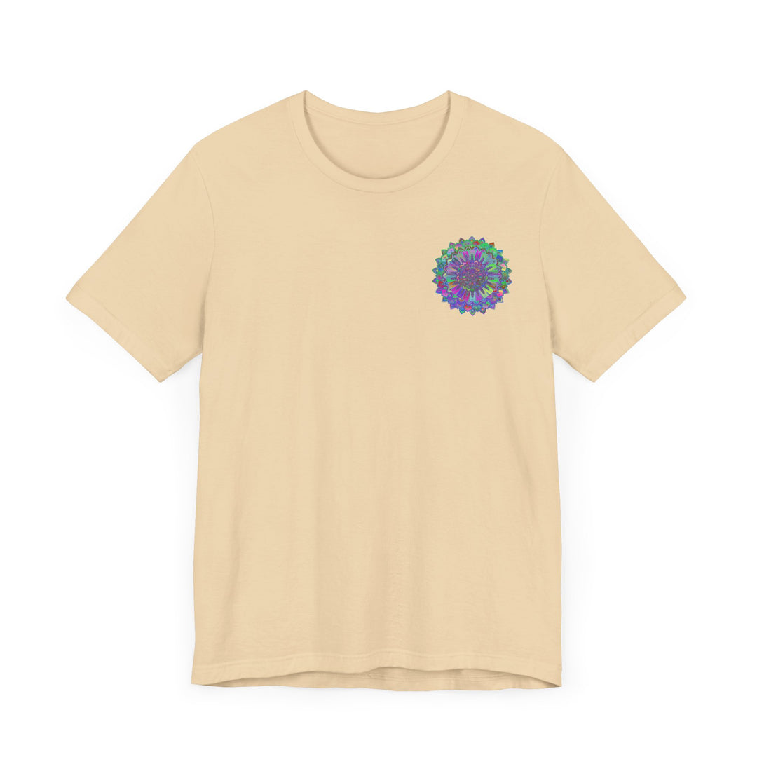 Colorful mandala design tee promoting spiritual peace and harmony for a vibrant and peaceful lifestyle