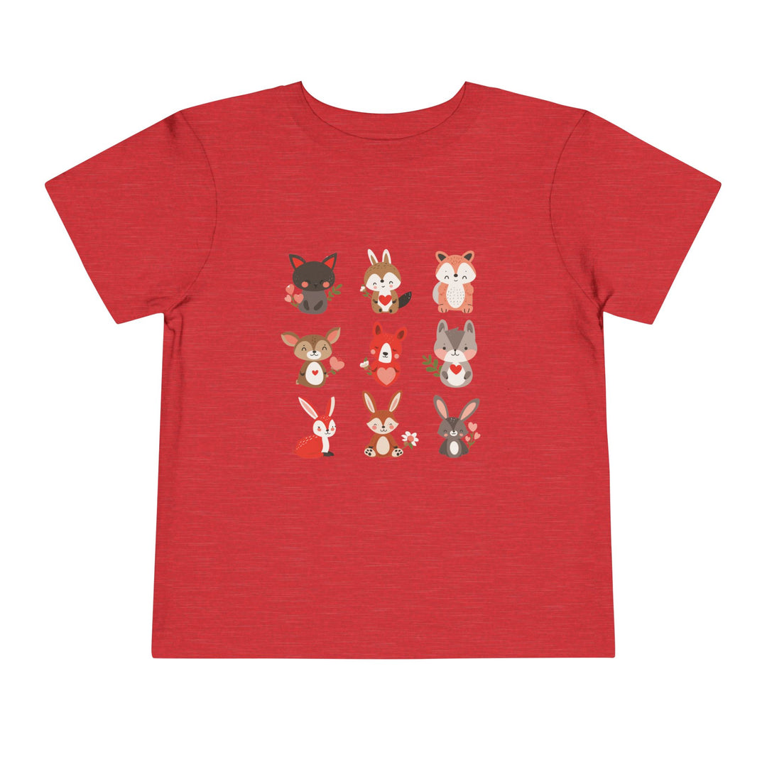 Animal Love Toddler Tee, Cute Cartoon Animals T-Shirt for Kids