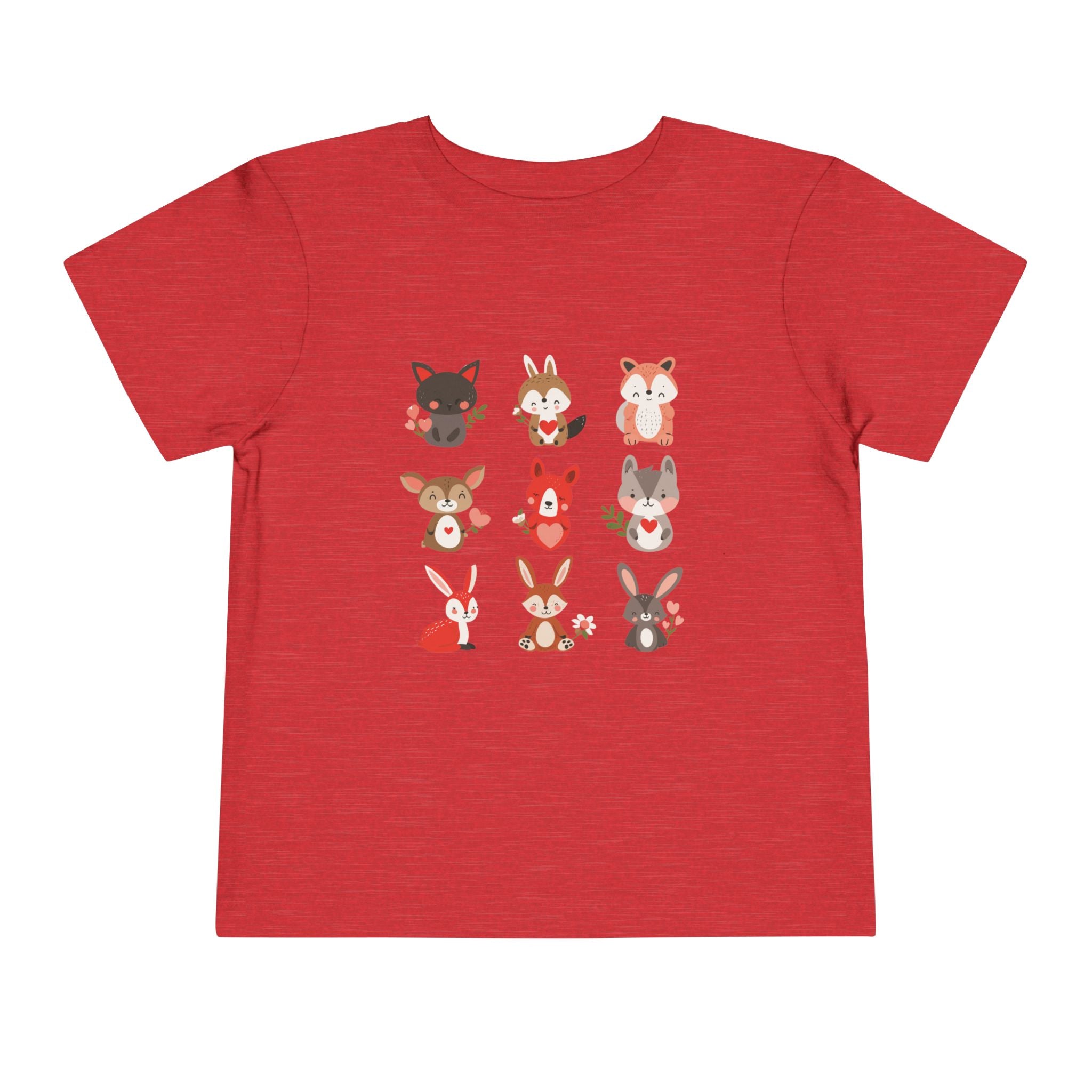 Animal Love Toddler Tee, Cute Cartoon Animals T-Shirt for Kids