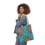 Canvas Tote Bag in Bright Tropical Colors for Summer Fun
