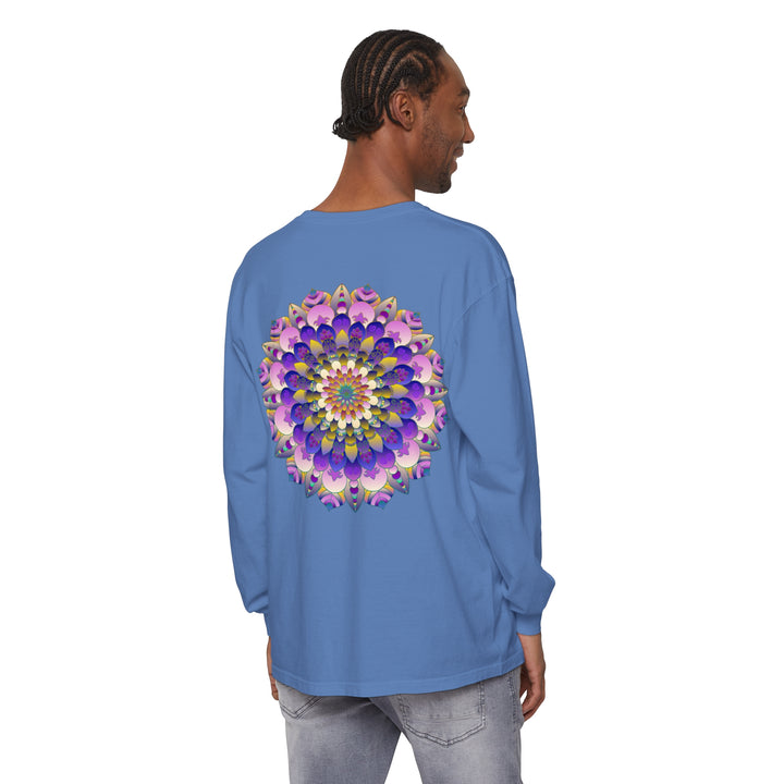 Colorful Mandala Long Sleeve T-Shirt - Psychedelic Art image 35